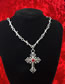 Fashion 3# Alloy Diamond Cross Necklace