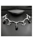 Fashion Silver Alloy Geometric Bat Drop Tassel Necklace