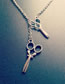 Fashion Silver Alloy Geometric Scissors Y Necklace
