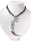 Fashion Silver Alloy Geometric Moon Necklace