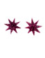 Fashion Rose Red Alloy Geometric Star Stud Earrings