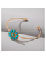 Fashion Gold Alloy Set Turquoise Flower Bracelet