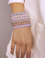 Fashion Light Purple Gradient Ball Bead Bracelet