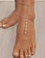 Fashion Gold Alloy Diamond Geometric Finger Anklet