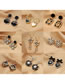 Fashion 4# Metal Diamond Square Drop Earrings