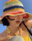 Fashion Rice Noodle Side Colorful Straw Big Brim Sun Hat