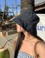 Fashion Medium Denim Denim Washed Sunscreen Bucket Hat