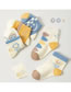 Fashion Letter Bear [breathable Mesh 5 Pairs] Cotton Printed Children's Socks