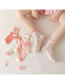 Fashion Pink Bow [spring And Summer Mesh 5 Pairs] Cotton Printed Children's Socks