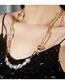 Fashion Gold Geometric Shaped Pearl Panel Chain Necklace