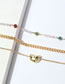 Fashion Gold Alloy Pearl Beaded Eye Multilayer Necklace