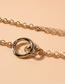 Fashion Gold Metal Double Hoop Necklace
