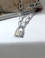 Fashion Silver Metal Lock Necklace