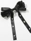 Fashion Black Fabric Diamond Bow Hair Clip