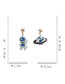 Fashion A Pair Of Ear Clips (triangular Clips) Alloy Drip Oil Astronaut Planet Asymmetrical Ear Clip Earrings