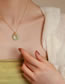 Fashion Gold Hetian Jade Safety Buckle Necklace Pure Copper Hetian Jade Safety Buckle Necklace
