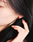 Fashion A Cinnabar Earring Pure Copper Geometric Ball Stud Earrings (single)