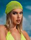 Fashion Fluorescent Green Long Mesh Rhinestone Fishnet Cutout Turban Headband