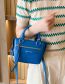 Fashion Blue Pu Head Pattern Large Capacity Messenger Cross-body Bag