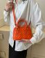 Fashion Orange Embossed Shell Large Capacity Crossbody Bag