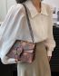 Fashion Brown Pu Print Flap Crossbody Bag