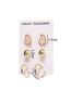 Fashion Light Pink Alloy Geometric Earring Set