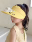 Fashion Orange Polyester Printed Large Brim With Fan Empty Sun Hat (with Electronics)