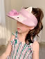 Fashion Cat Ears Fan Hat-pink Polyester Printed Large Brim With Fan Empty Sun Hat (with Electronics)