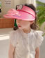Fashion Happy Kitten Fan Hat-pink Polyester Printed Large Brim With Fan Empty Sun Hat (with Electronics)