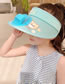 Fashion Eat Kitten Fan Hat - Light Blue Polyester Printed Large Brim With Fan Empty Sun Hat (with Electronics)