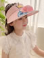 Fashion Crown Fan Hat - Pink Polyester Printed Large Brim With Fan Empty Sun Hat (with Electronics)