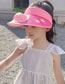 Fashion Fruit Fan Hat - Rose Red Polyester Printed Large Brim With Fan Empty Sun Hat (with Electronics)