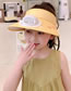 Fashion Fruit Fan Hat-yellow Polyester Printed Large Brim With Fan Empty Sun Hat (with Electronics)