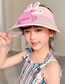 Fashion Rabbit Ear Fan Hat - Light Blue Polyester Printed Large Brim With Fan Empty Sun Hat (with Electronics)