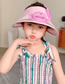 Fashion Left Ear Fan Hat - Purple Bunny Polyester Printed Large Brim With Fan Empty Sun Hat (with Electronics)