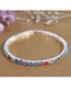 Fashion Red Alloy Diamond Prong Chain Bracelet