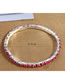 Fashion Red Alloy Diamond Prong Chain Bracelet