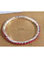 Fashion Color Alloy Diamond Prong Chain Bracelet