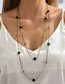 Fashion Love Alloy Geometric Square Glass Heart Double Layer Necklace