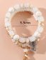 Fashion White Geometric Crystal Beaded Bracelet Set