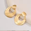 Fashion Gold-3 Alloy Geometric Leaf Earrings