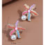 Fashion Color Alloy Bead And Diamond Starfish Stud Earrings
