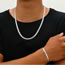 Fashion Set Stainless Steel Geometric Chain Men's Bracelet Necklace Set