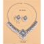 Fashion Silver Alloy Diamond Diamond Earrings Necklace Set