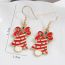 Fashion 4# Alloy Oil Dripping Christmas Tree Earrings