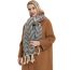 Fashion Camel Polyester Striped Knotted Chunky Braid Scarf