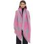 Fashion 4# Pink Gray Polyester Jacquard Thorn Scarf