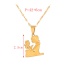 Fashion Golden 8 Titanium Steel Hollow Love Tree Of Life Pendant Necklace