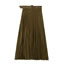 Fashion Green Suede Pleated Skirt