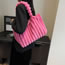 Fashion Black Plush Large Capacity Tote Bag